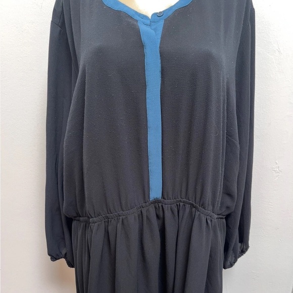Lane Bryant plus size Long Sleeve Knee Length Black Dress Size 28 - Picture 3 of 6